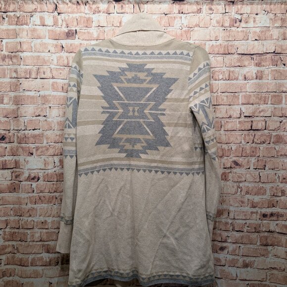 Yet Again Southwestern Open Front Cardigan Size Large - Picture 9 of 13